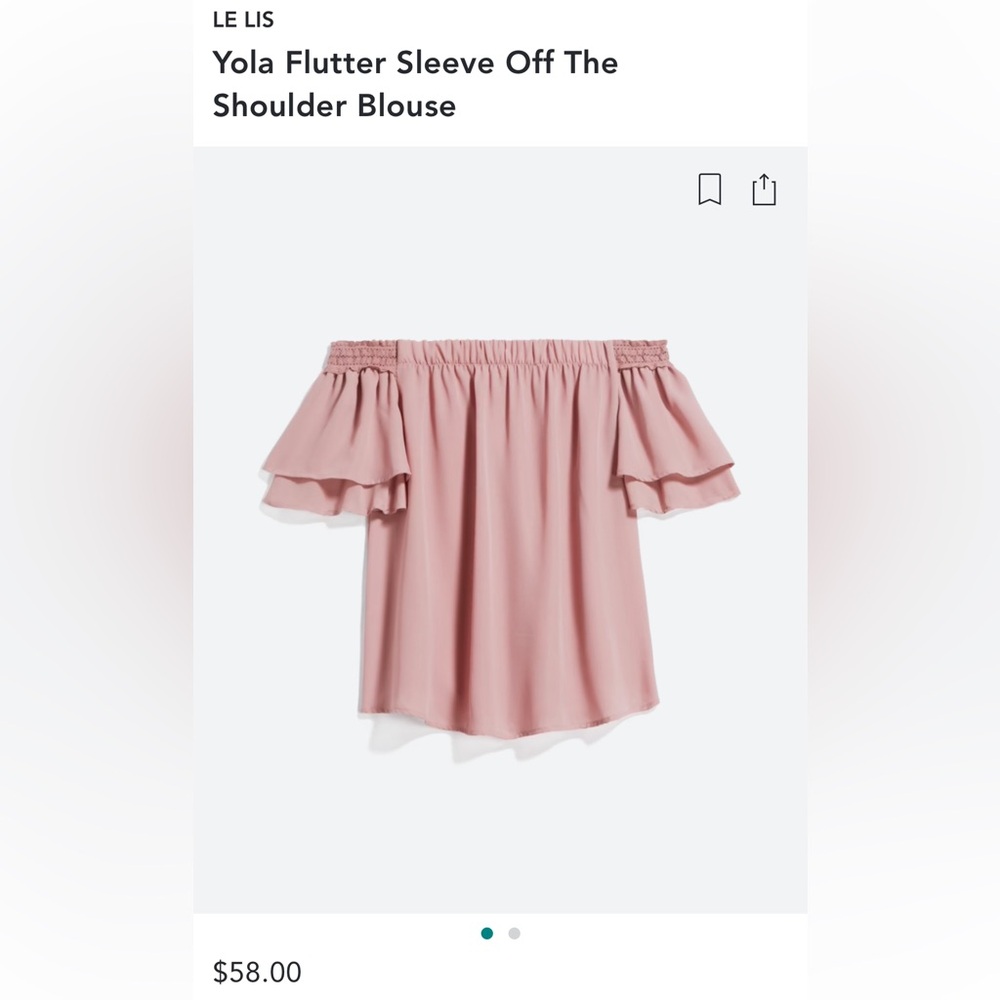 LE LIS Yola off the shoulder blouse